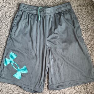 Under Armour Kids Gray and Teal Shorts